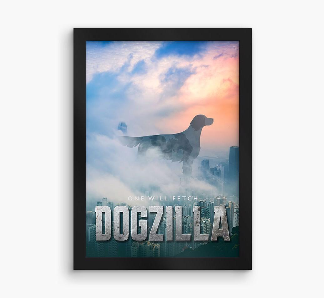 'Dogzilla' {breedFullName} Framed Print