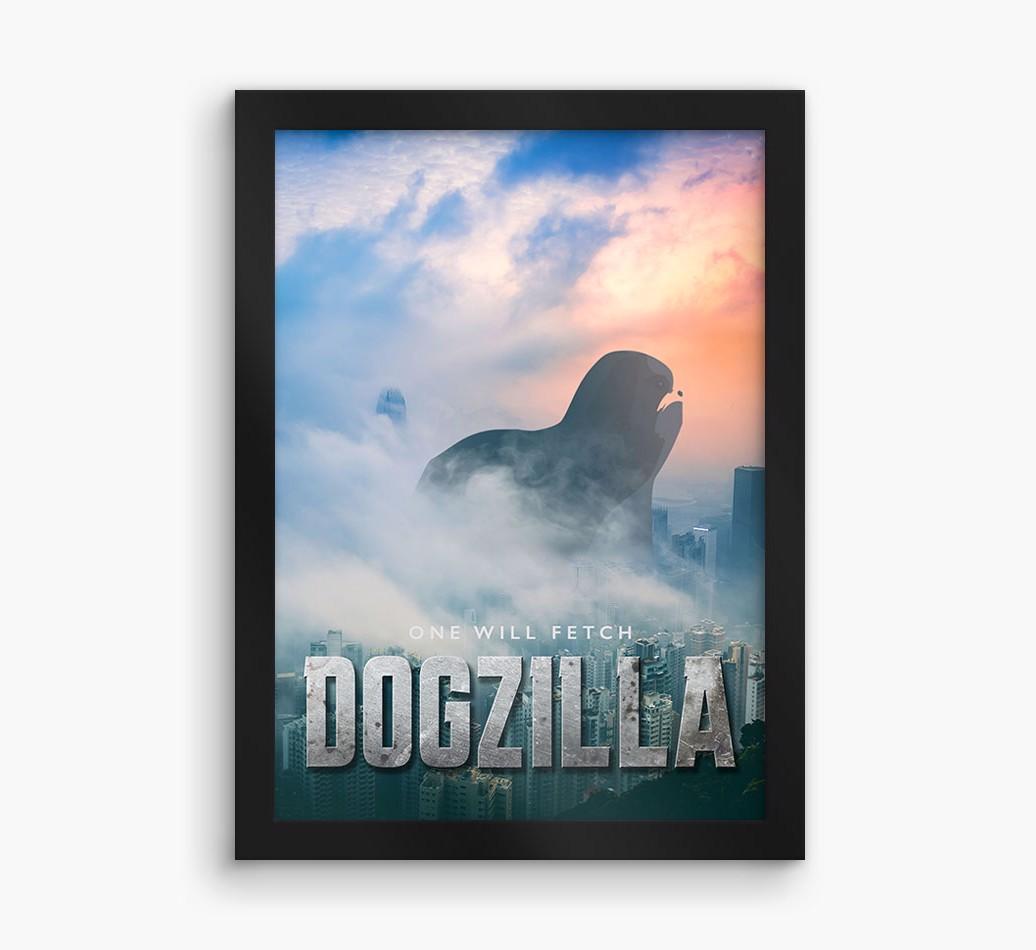 'Dogzilla' {breedFullName} Framed Print