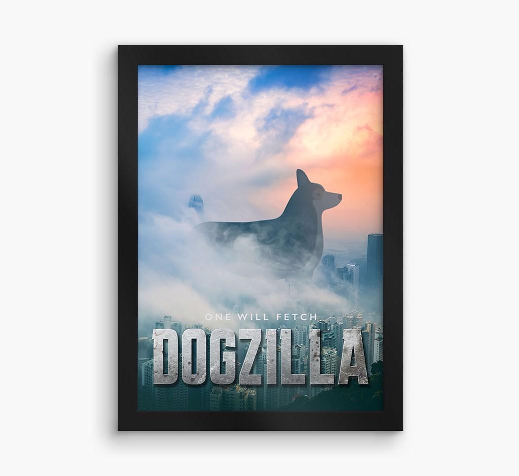 'Dogzilla' {breedFullName} Framed Print
