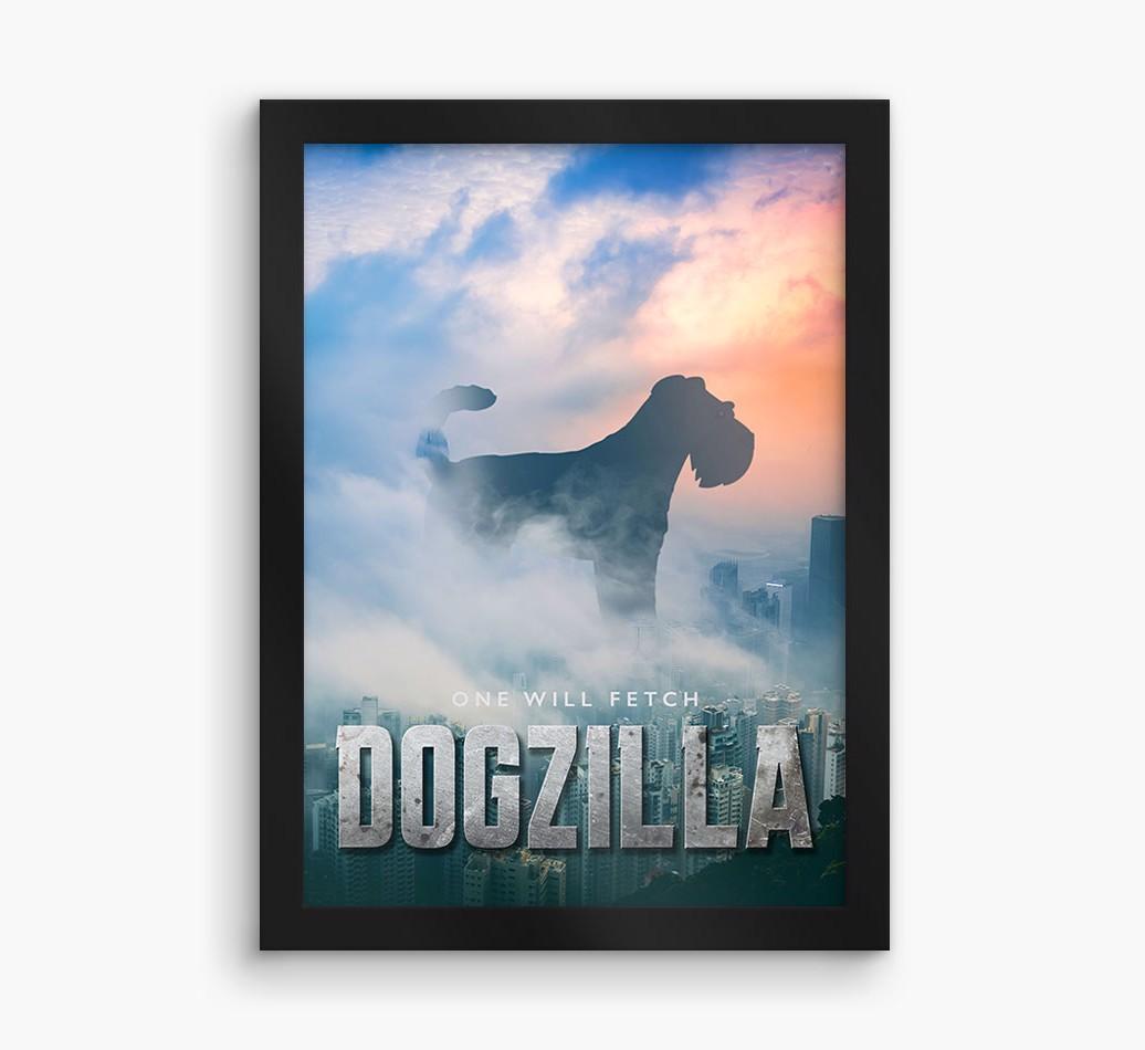 'Dogzilla' {breedFullName} Framed Print