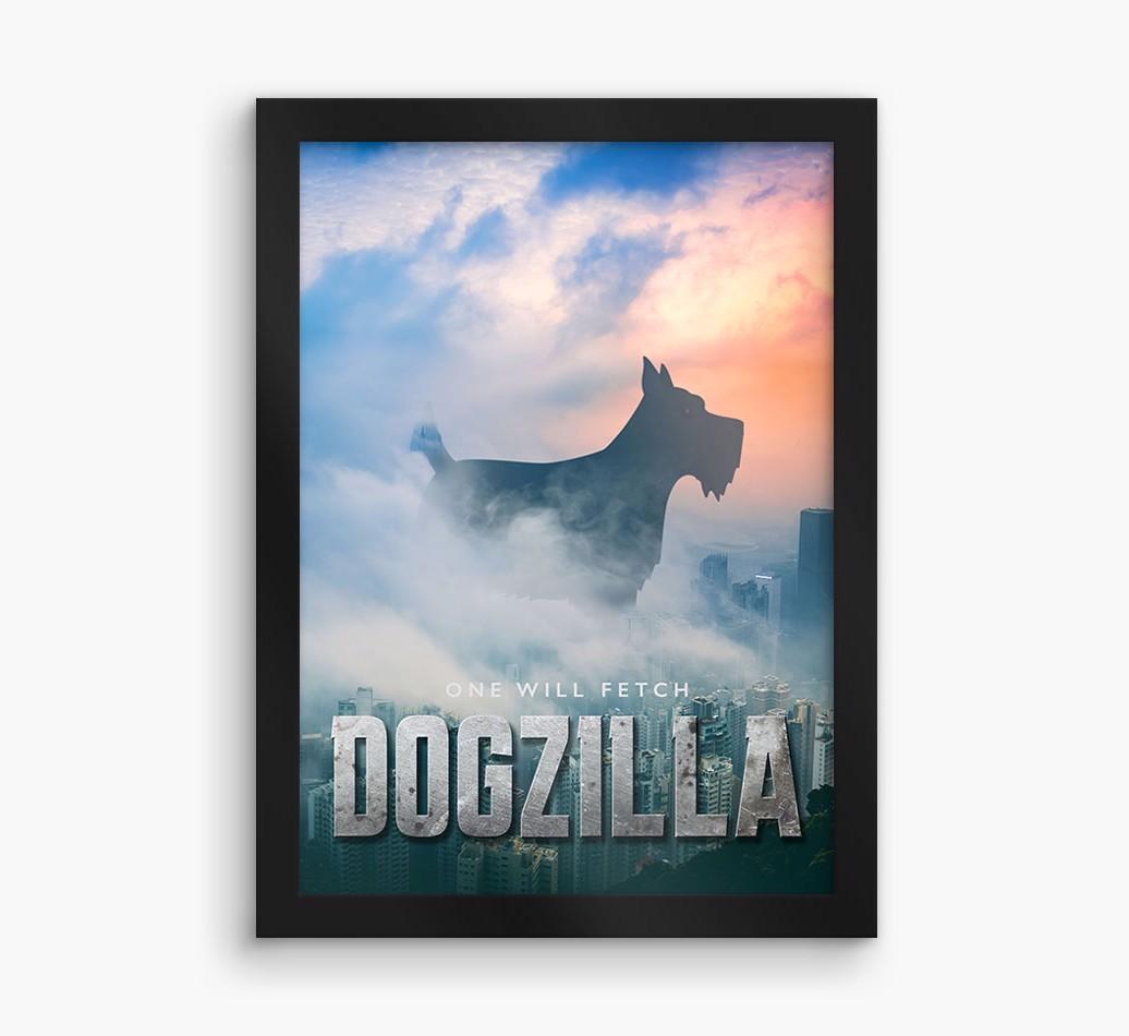 'Dogzilla' {breedFullName} Framed Print