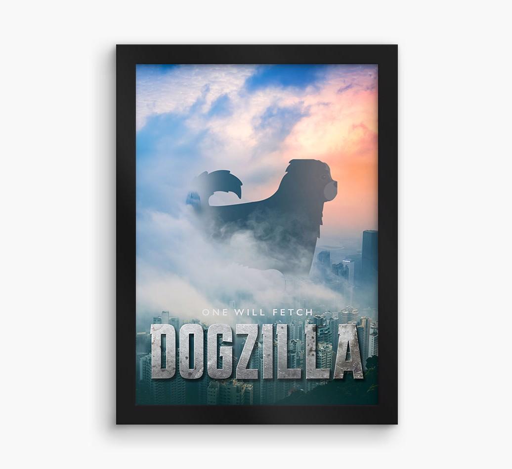 'Dogzilla' {breedFullName} Framed Print