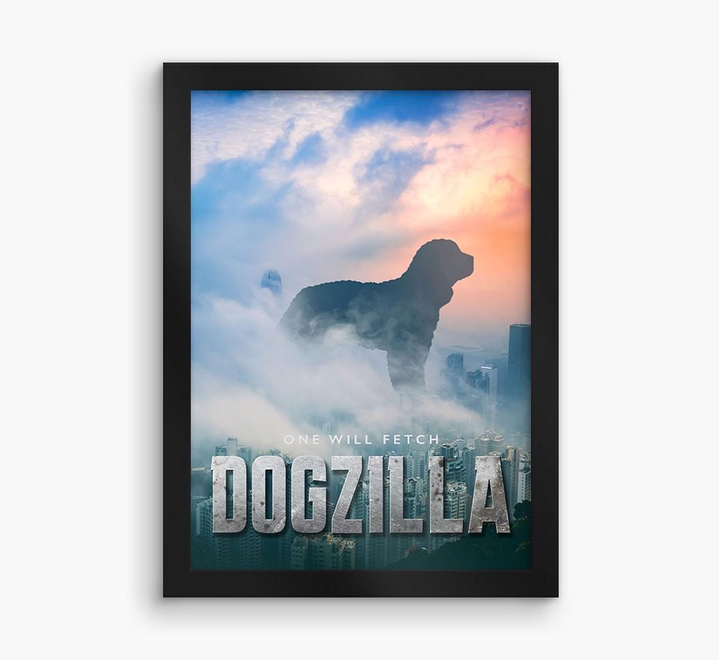 'Dogzilla' {breedFullName} Framed Print