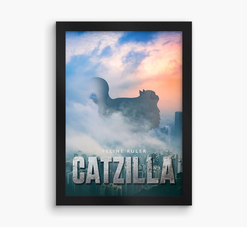 'Catzilla' {breedFullName} Framed Print