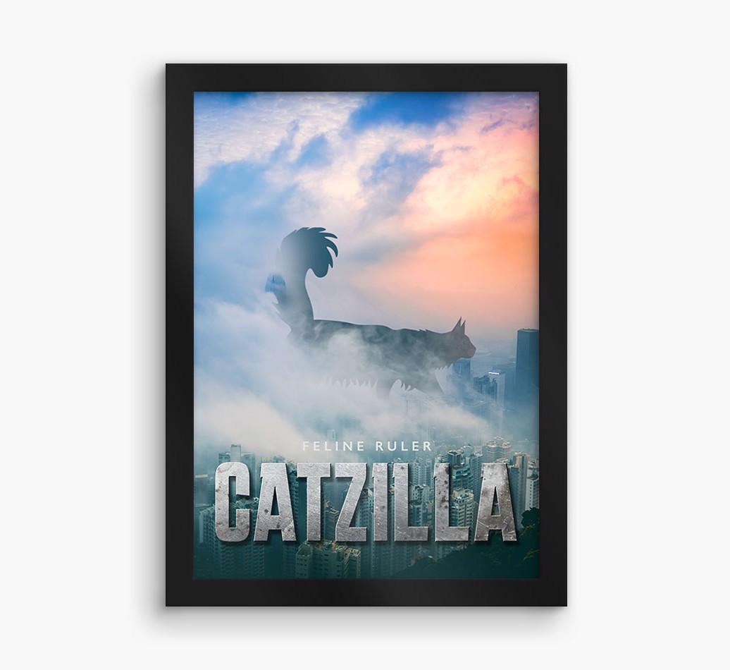 'Catzilla' {breedFullName} Framed Print