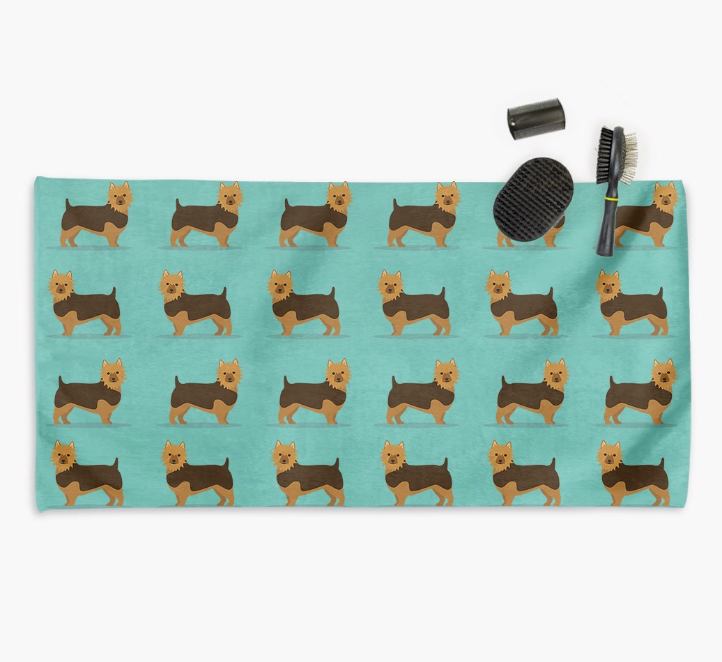 'Side Profile' - Personalised {breedFullName} Towel