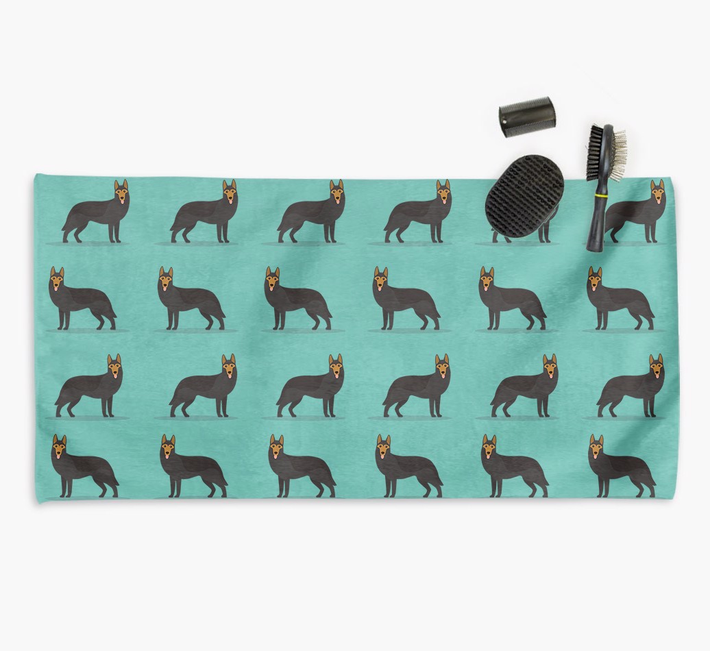 'Side Profile' - Personalised {breedFullName} Towel