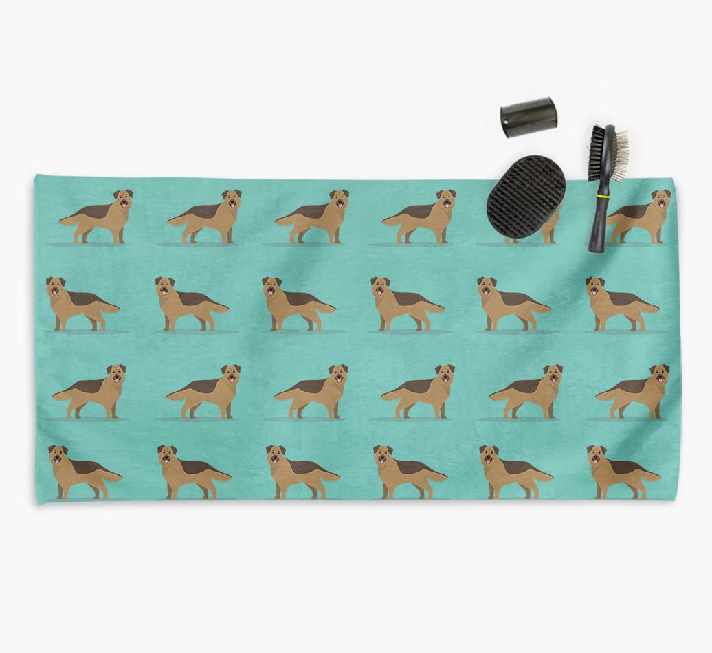 'Side Profile' - Personalised {breedFullName} Towel