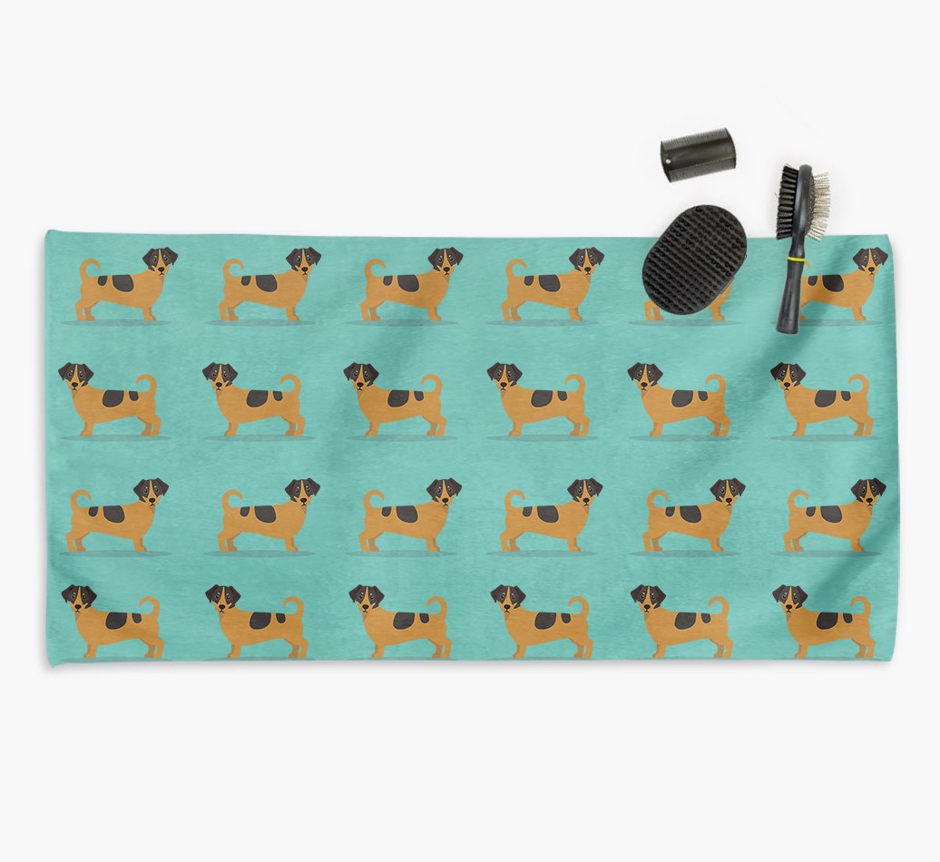 'Side Profile' - Personalised {breedFullName} Towel