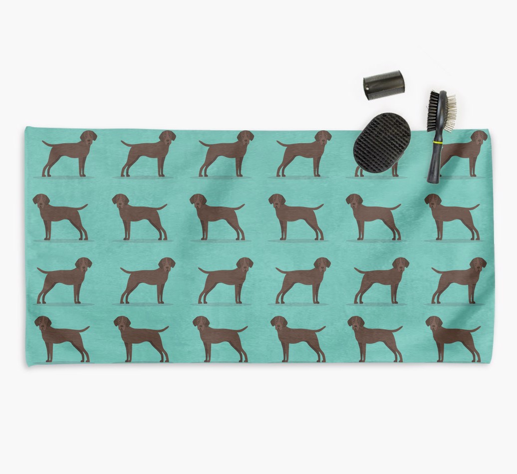 'Side Profile' - Personalised {breedFullName} Towel