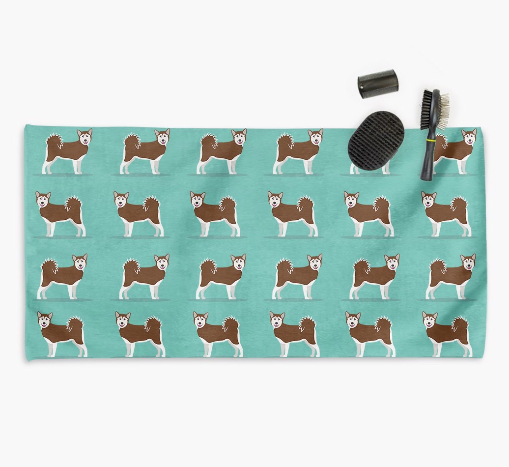 'Side Profile' - Personalised {breedFullName} Towel
