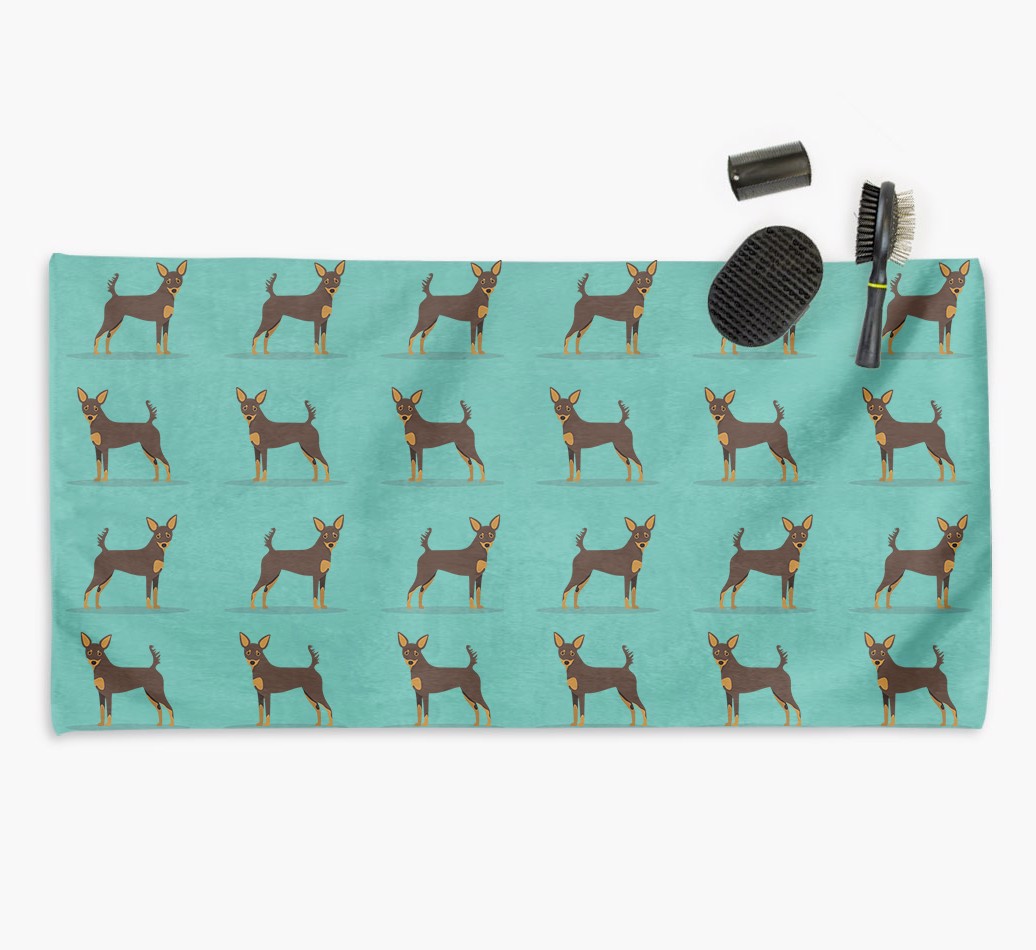 'Side Profile' - Personalised {breedFullName} Towel