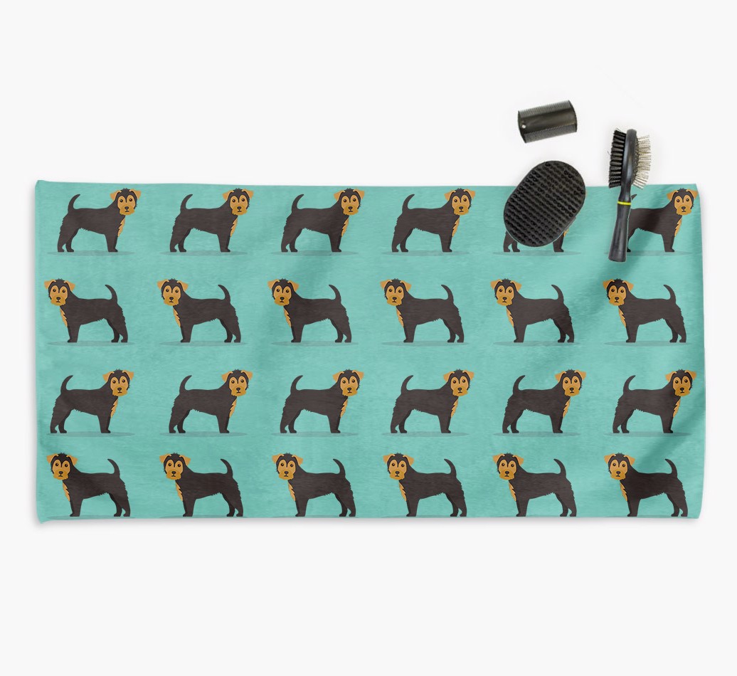 'Side Profile' - Personalised {breedFullName} Towel
