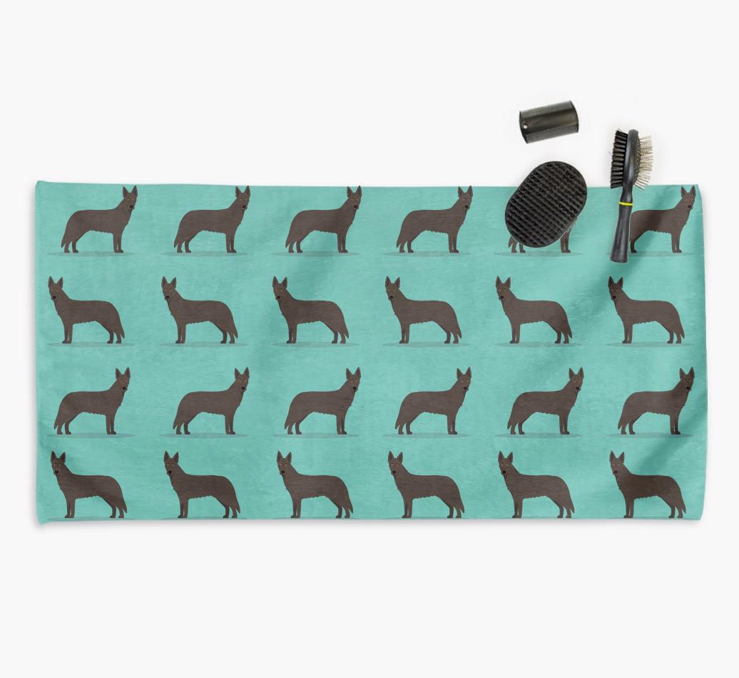 'Side Profile' - Personalised {breedFullName} Towel