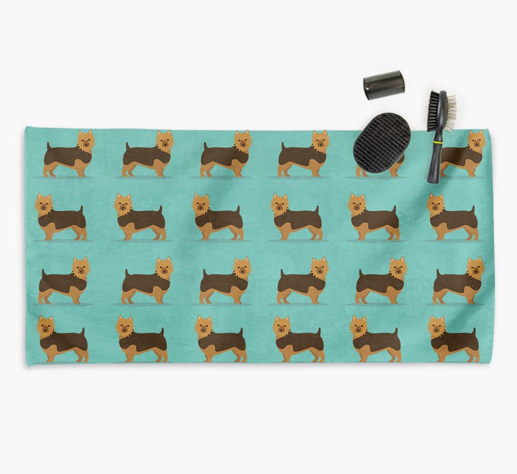 'Side Profile' - Personalised {breedFullName} Towel