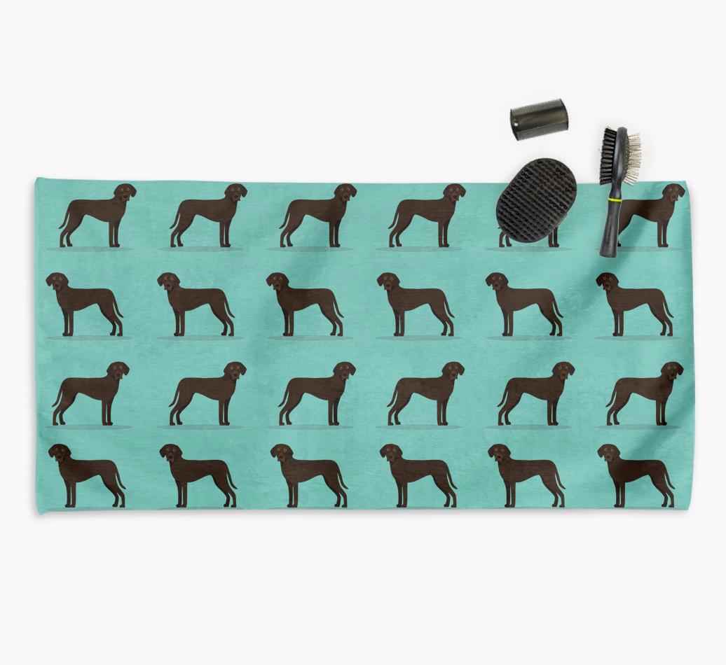 'Side Profile' - Personalised {breedFullName} Towel