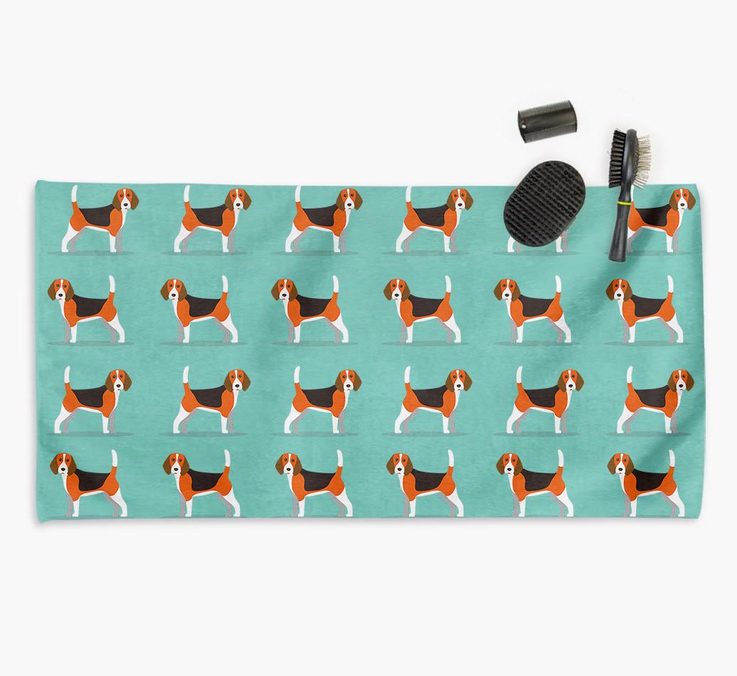 'Side Profile' - Personalised {breedFullName} Towel