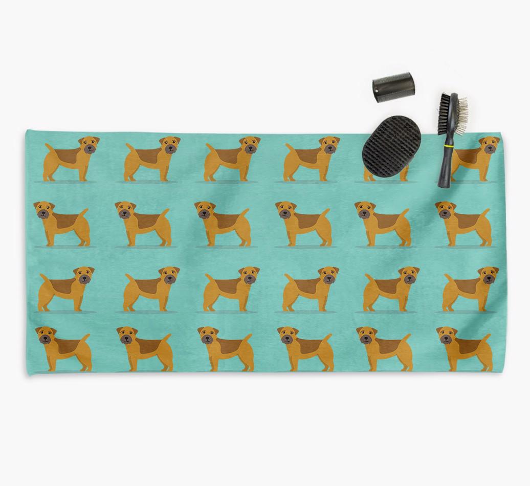 'Side Profile' - Personalised {breedFullName} Towel