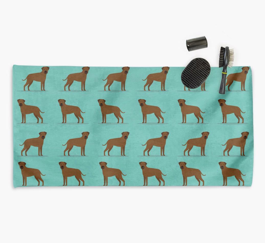 'Side Profile' - Personalised {breedFullName} Towel