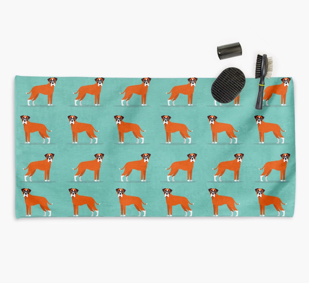 'Side Profile' - Personalised {breedFullName} Towel