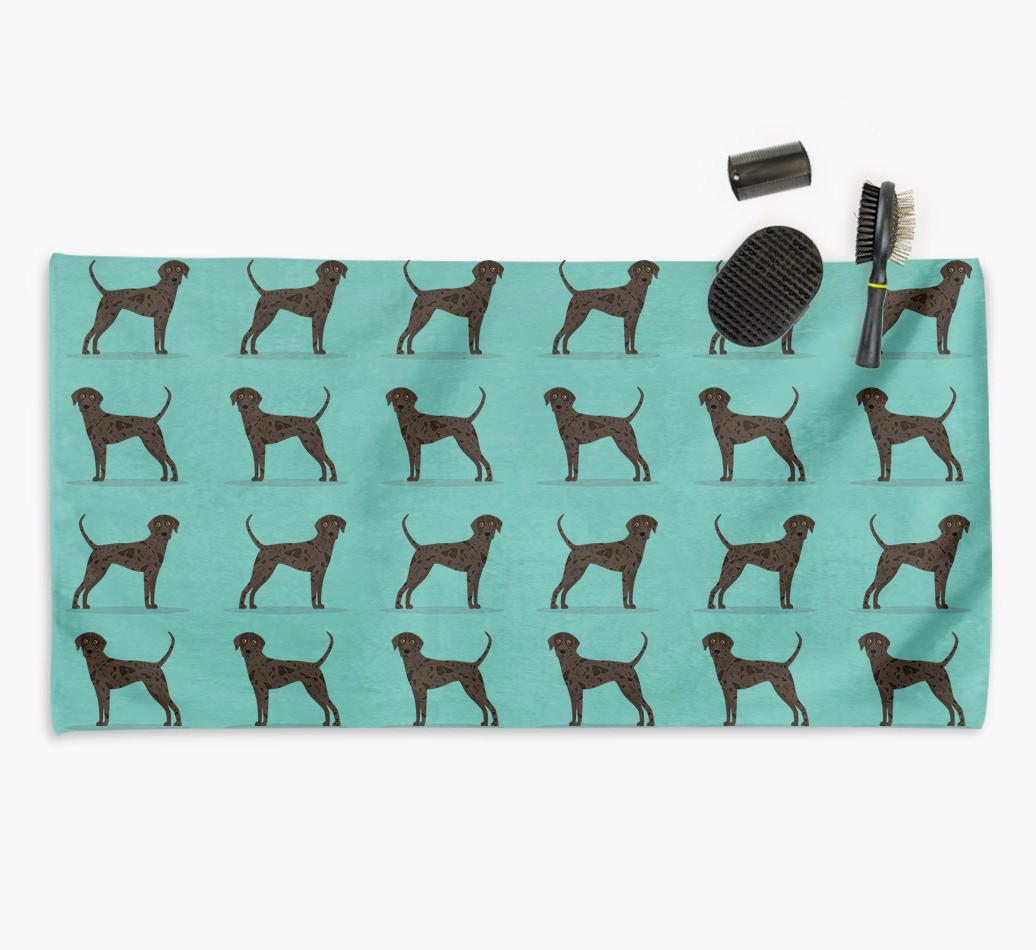 'Side Profile' - Personalised {breedFullName} Towel