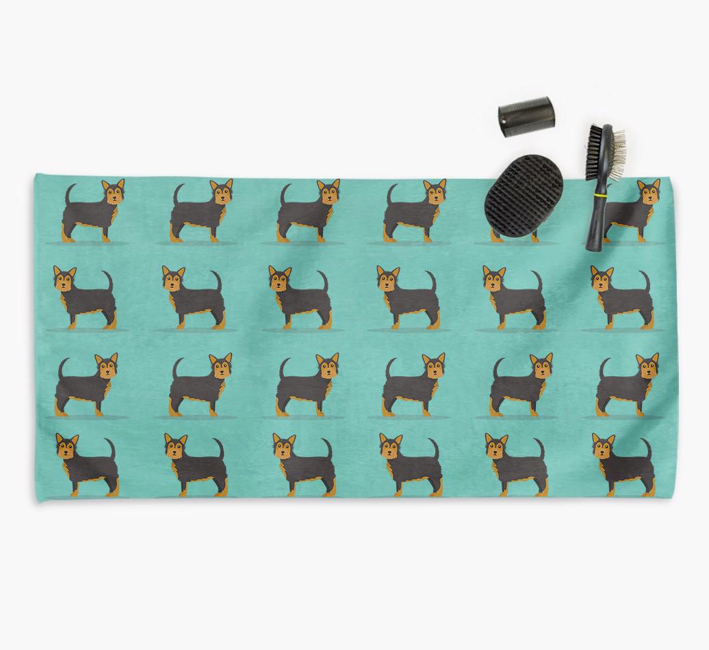 'Side Profile' - Personalised {breedFullName} Towel