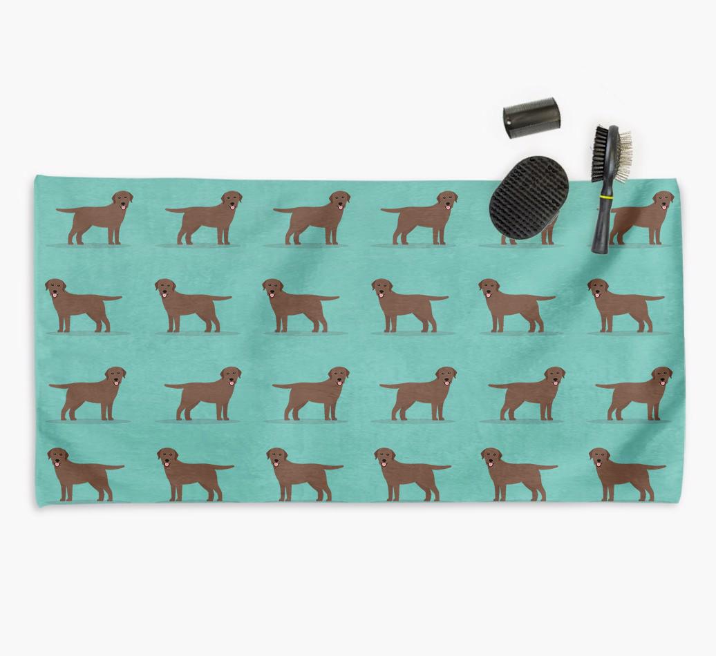 'Side Profile' - Personalised {breedFullName} Towel