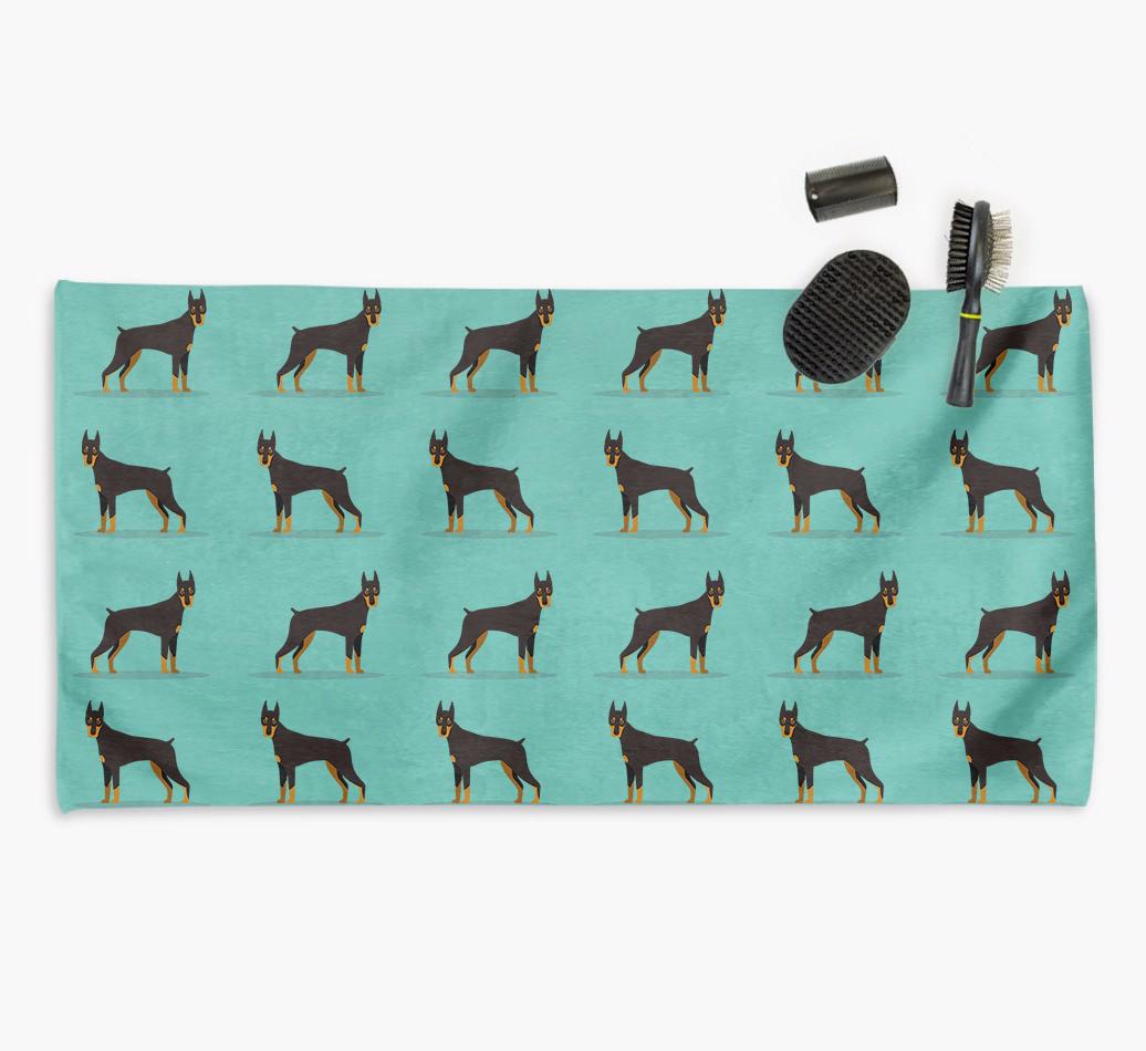 'Side Profile' - Personalised {breedFullName} Towel