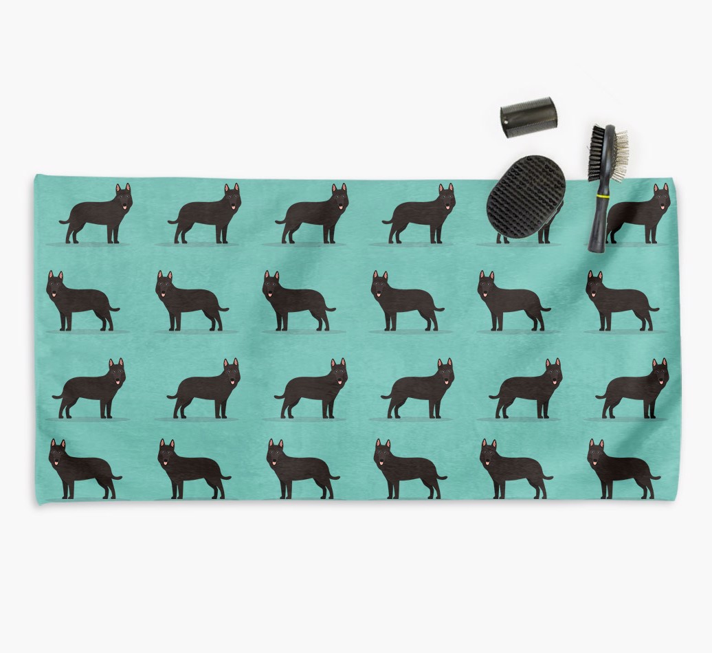 'Side Profile' - Personalised {breedFullName} Towel