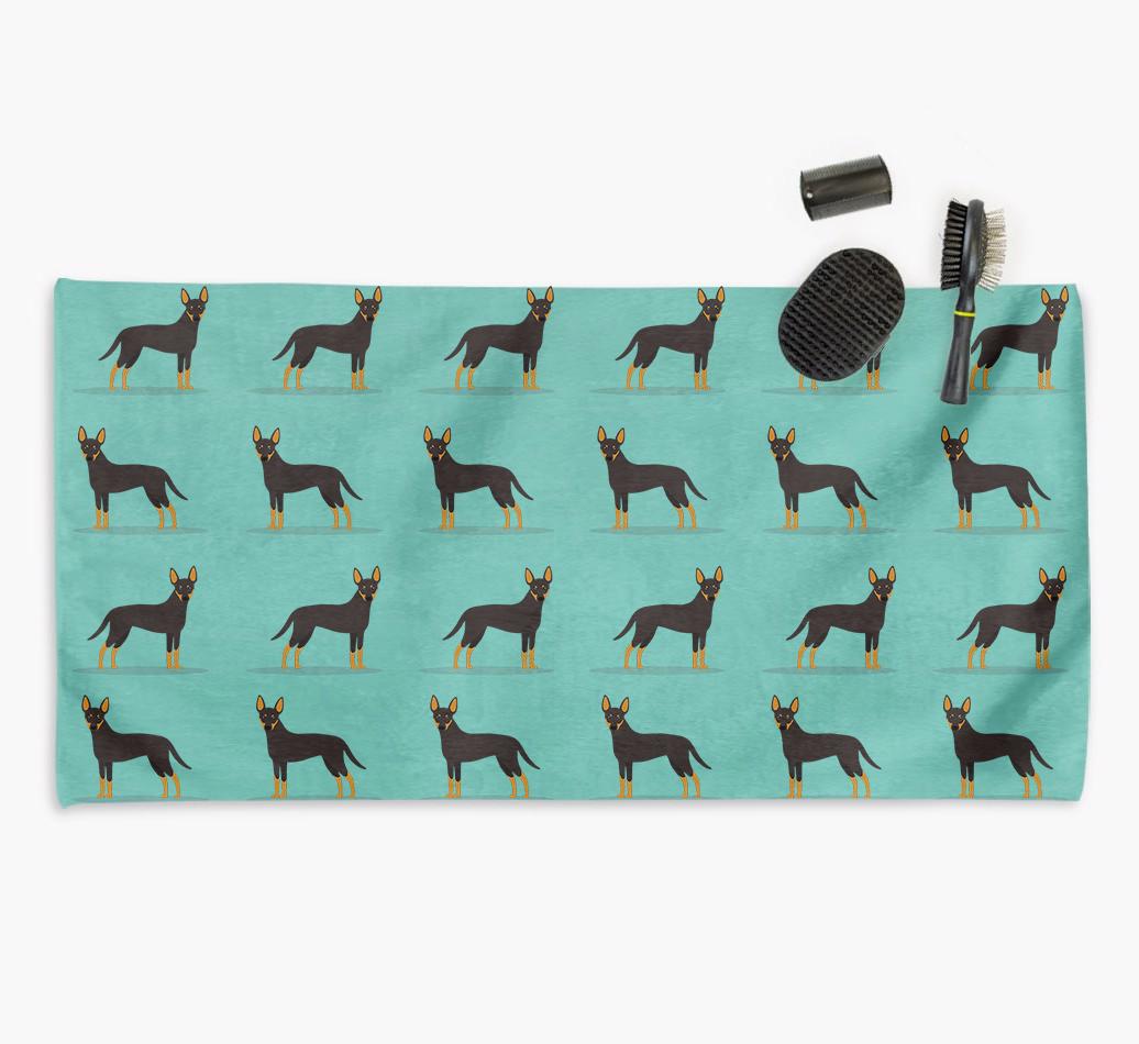 'Side Profile' - Personalised {breedFullName} Towel