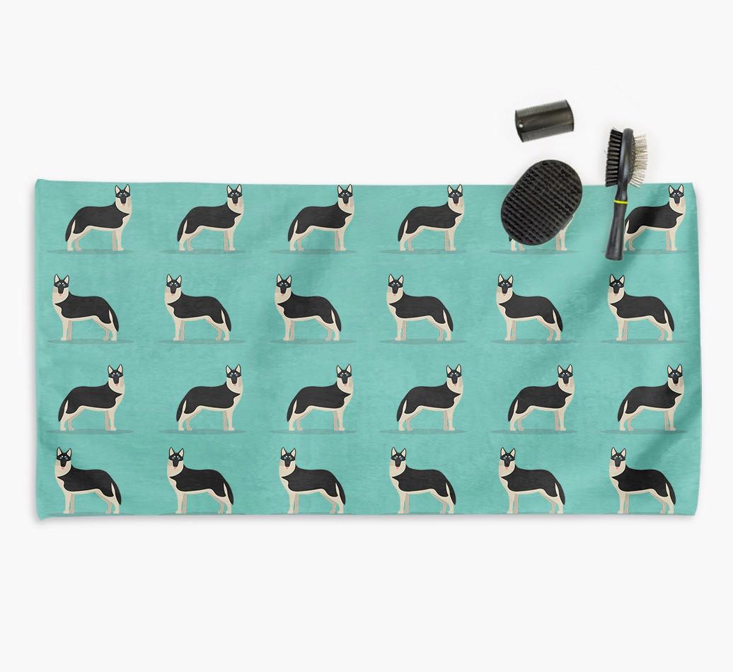 'Side Profile' - Personalised {breedFullName} Towel