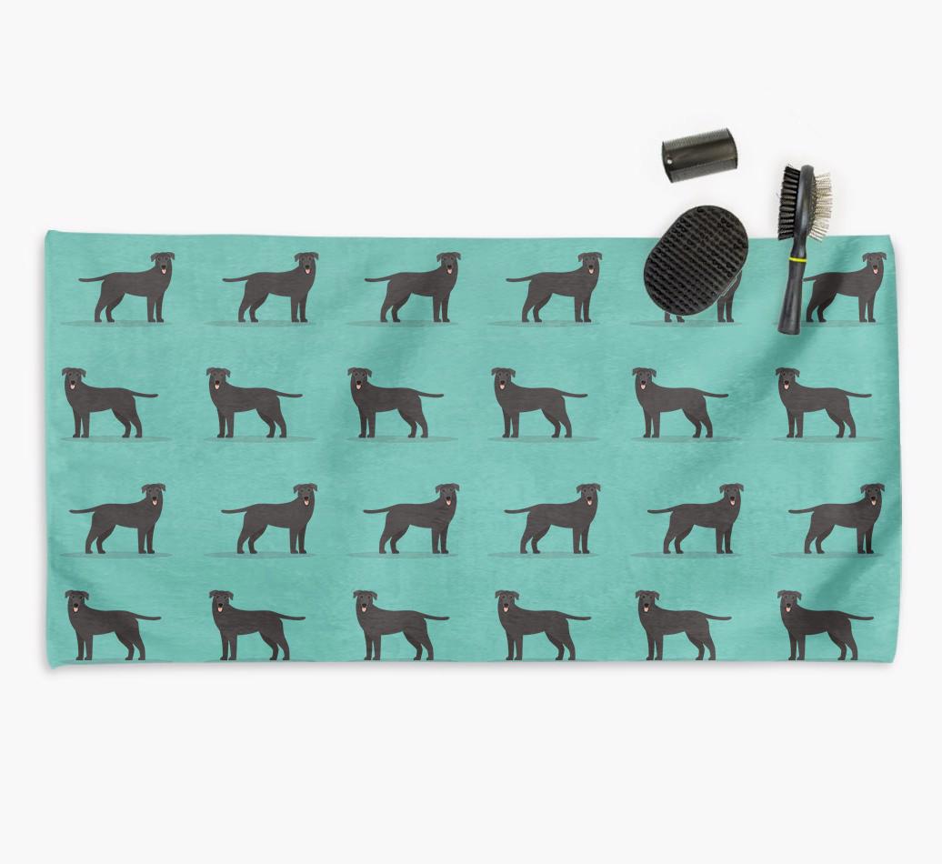 'Side Profile' - Personalised {breedFullName} Towel