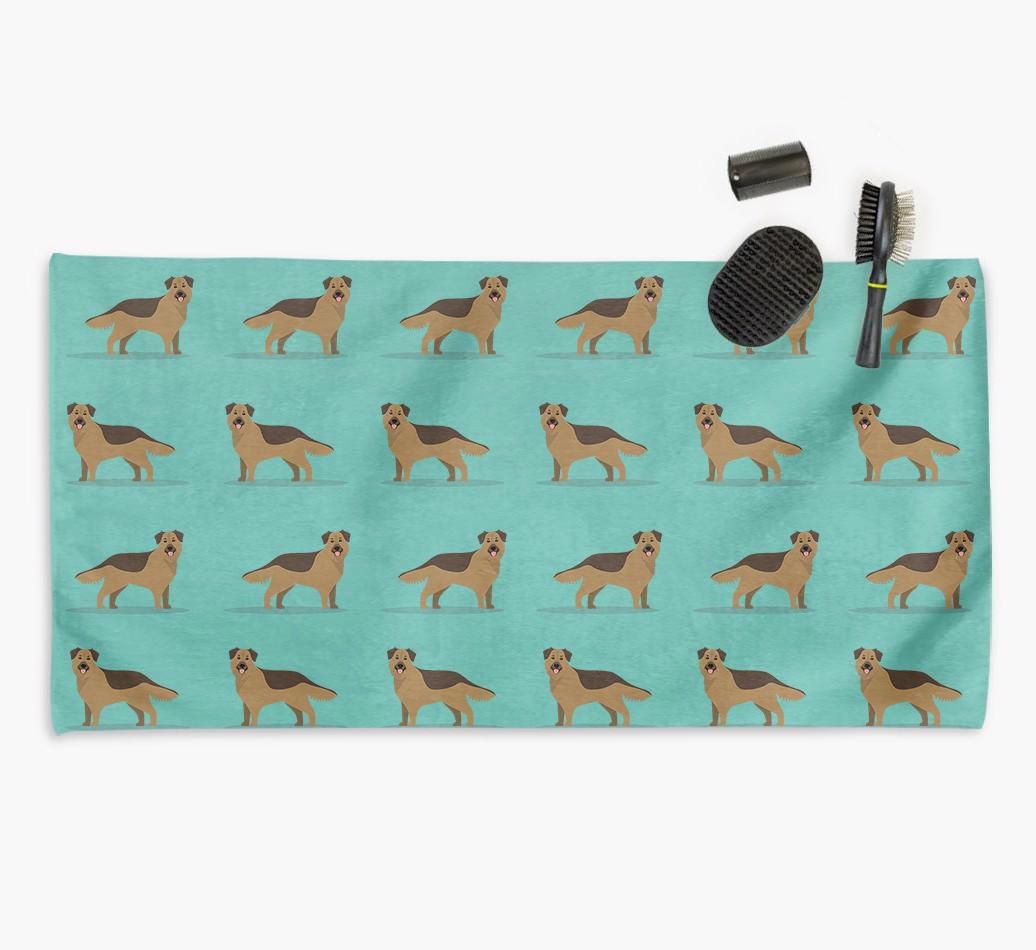 'Side Profile' - Personalised {breedFullName} Towel