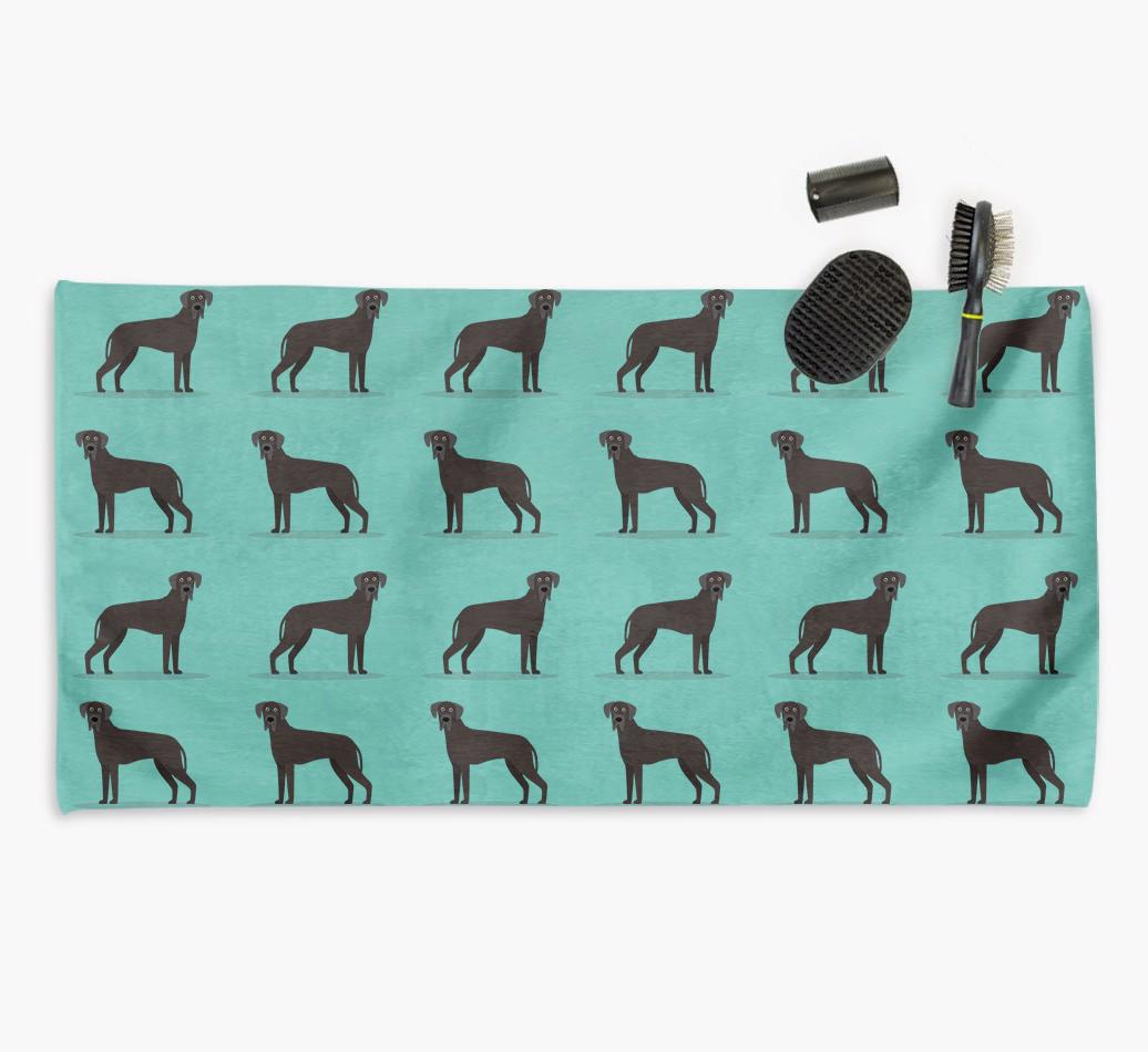 'Side Profile' - Personalised {breedFullName} Towel