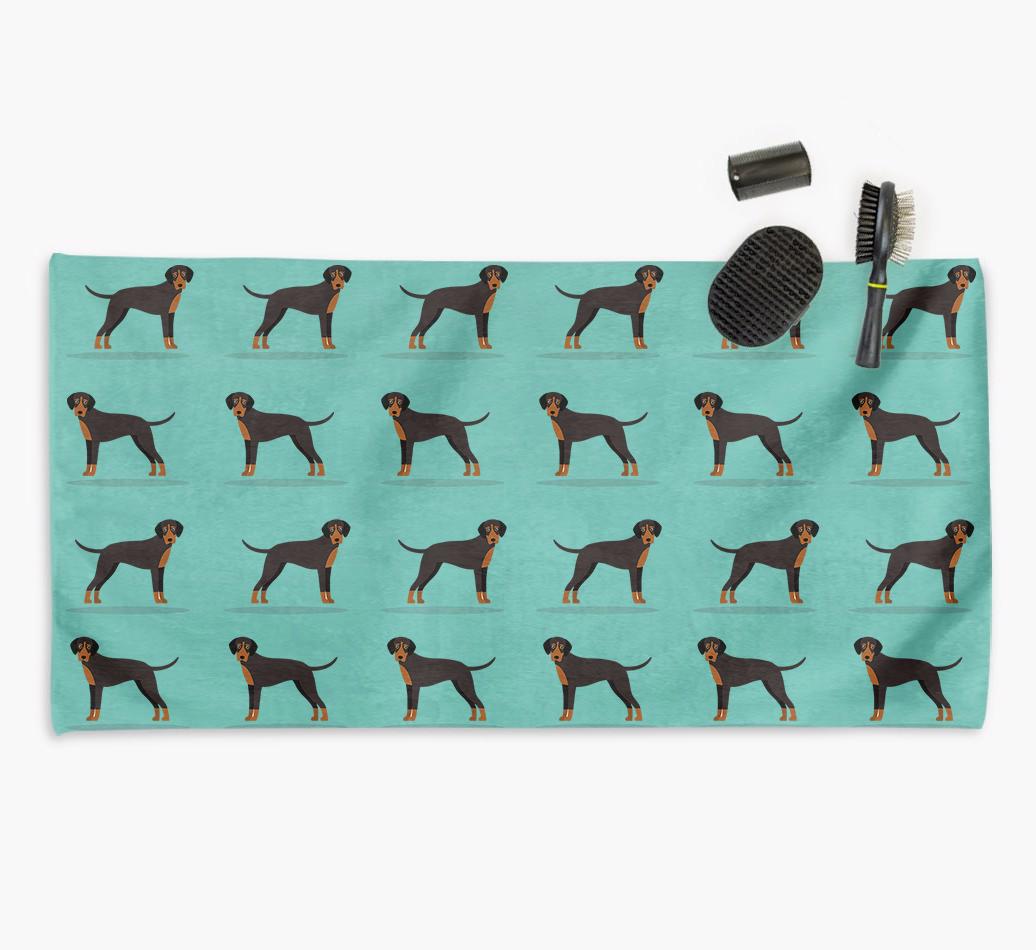 'Side Profile' - Personalised {breedFullName} Towel