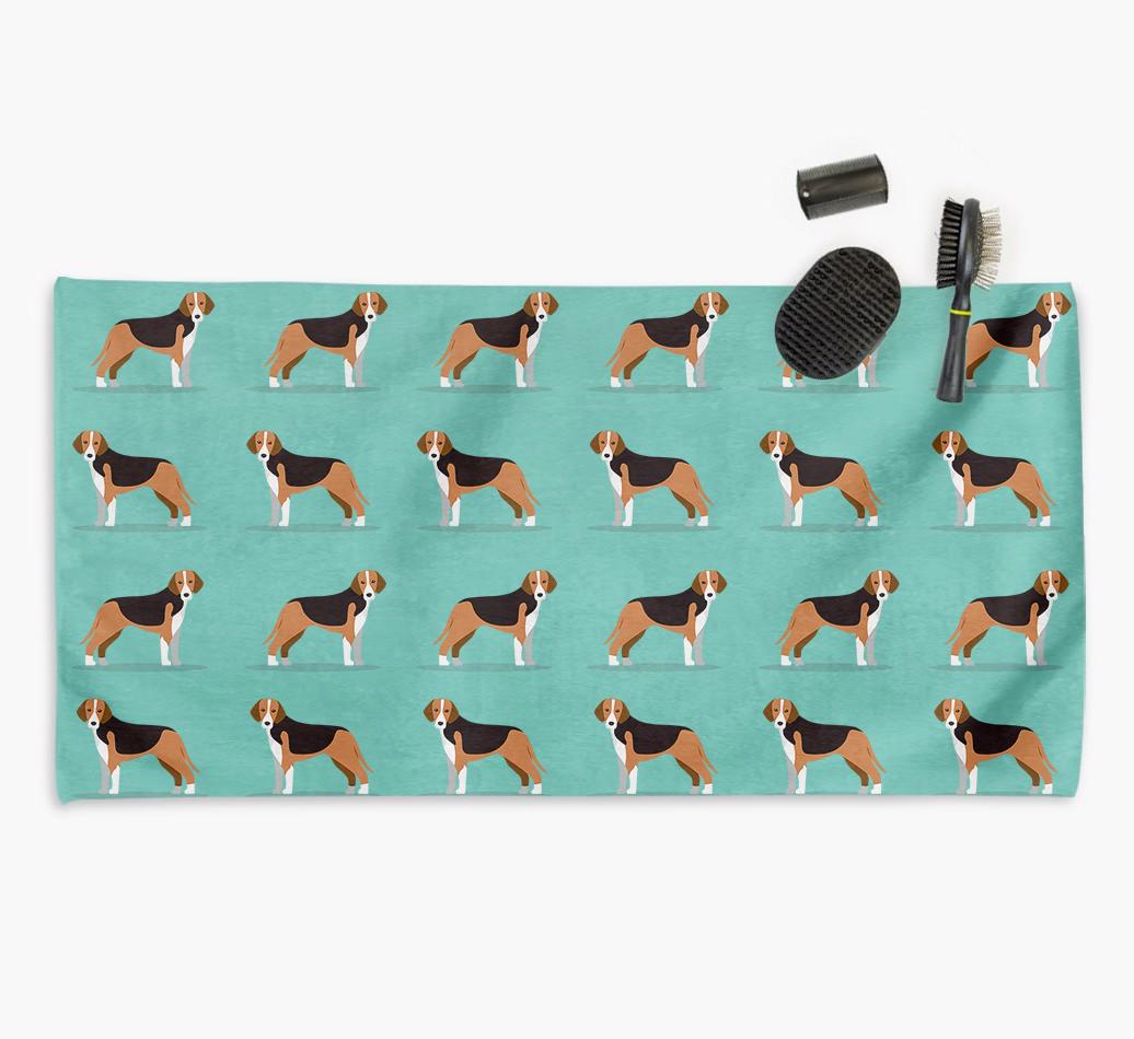 'Side Profile' - Personalised {breedFullName} Towel