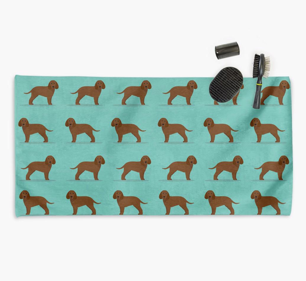 'Side Profile' - Personalised {breedFullName} Towel