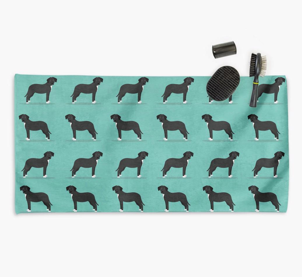 'Side Profile' - Personalised {breedFullName} Towel