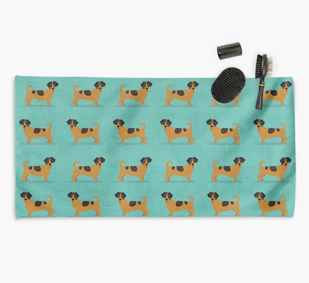 'Side Profile' - Personalised {breedFullName} Towel