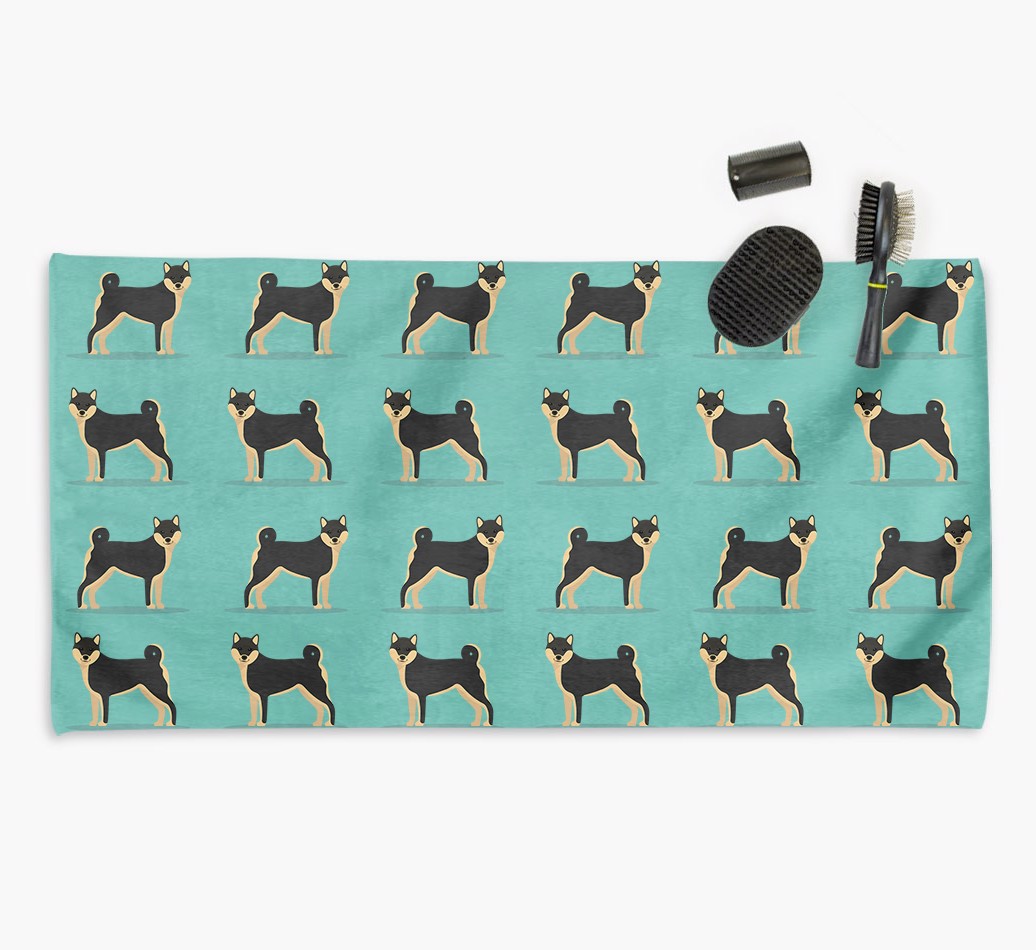 'Side Profile' - Personalised {breedFullName} Towel