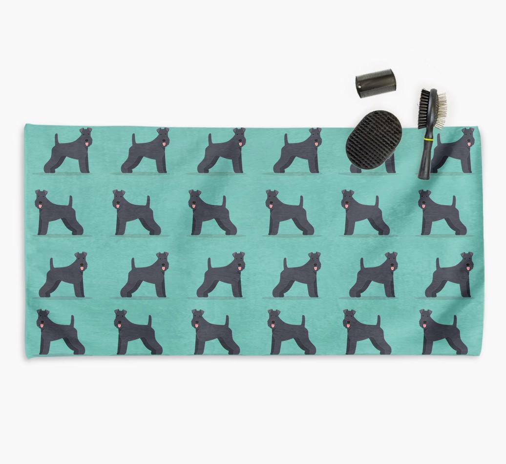 'Side Profile' - Personalised {breedFullName} Towel