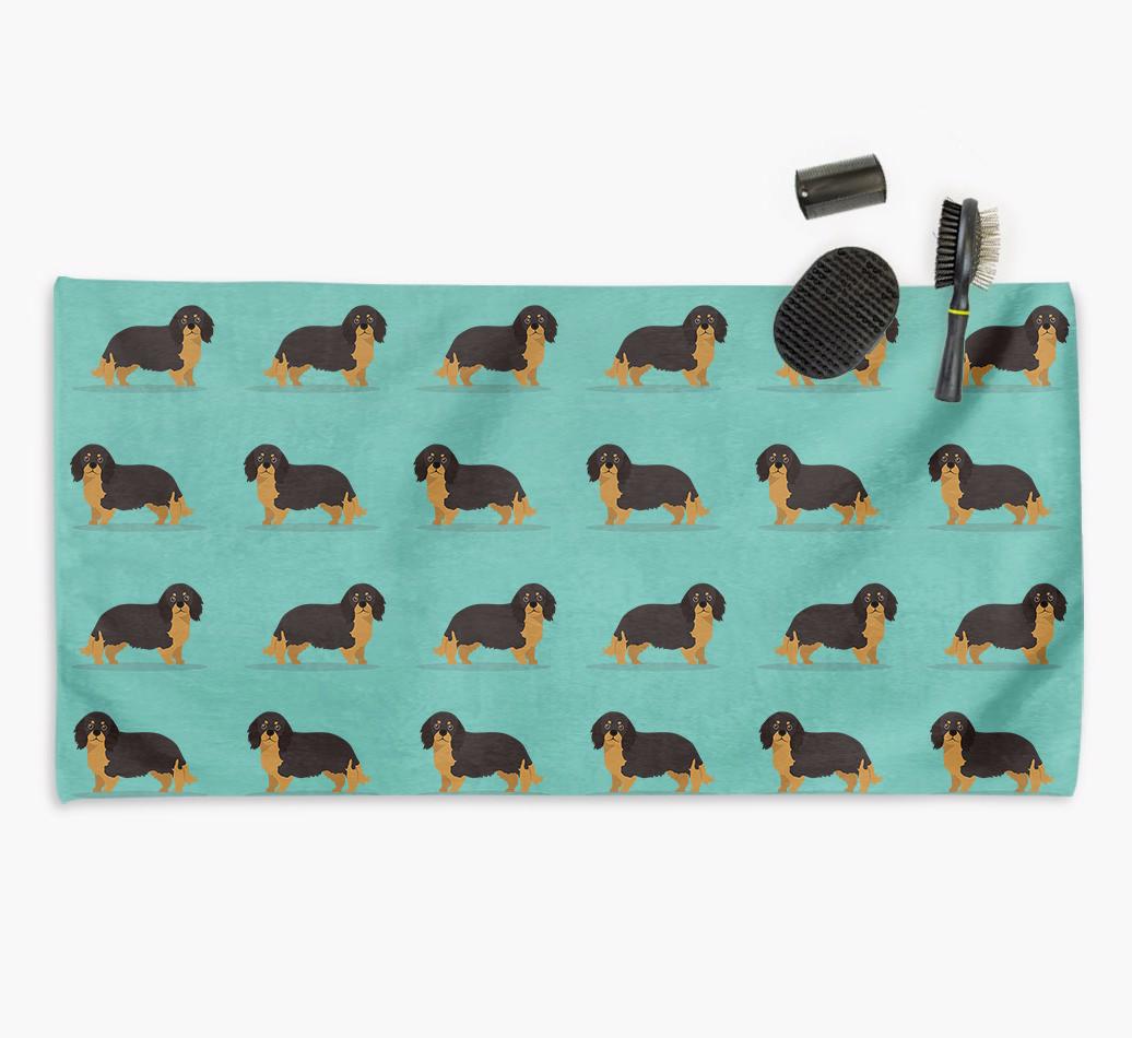 'Side Profile' - Personalised {breedFullName} Towel