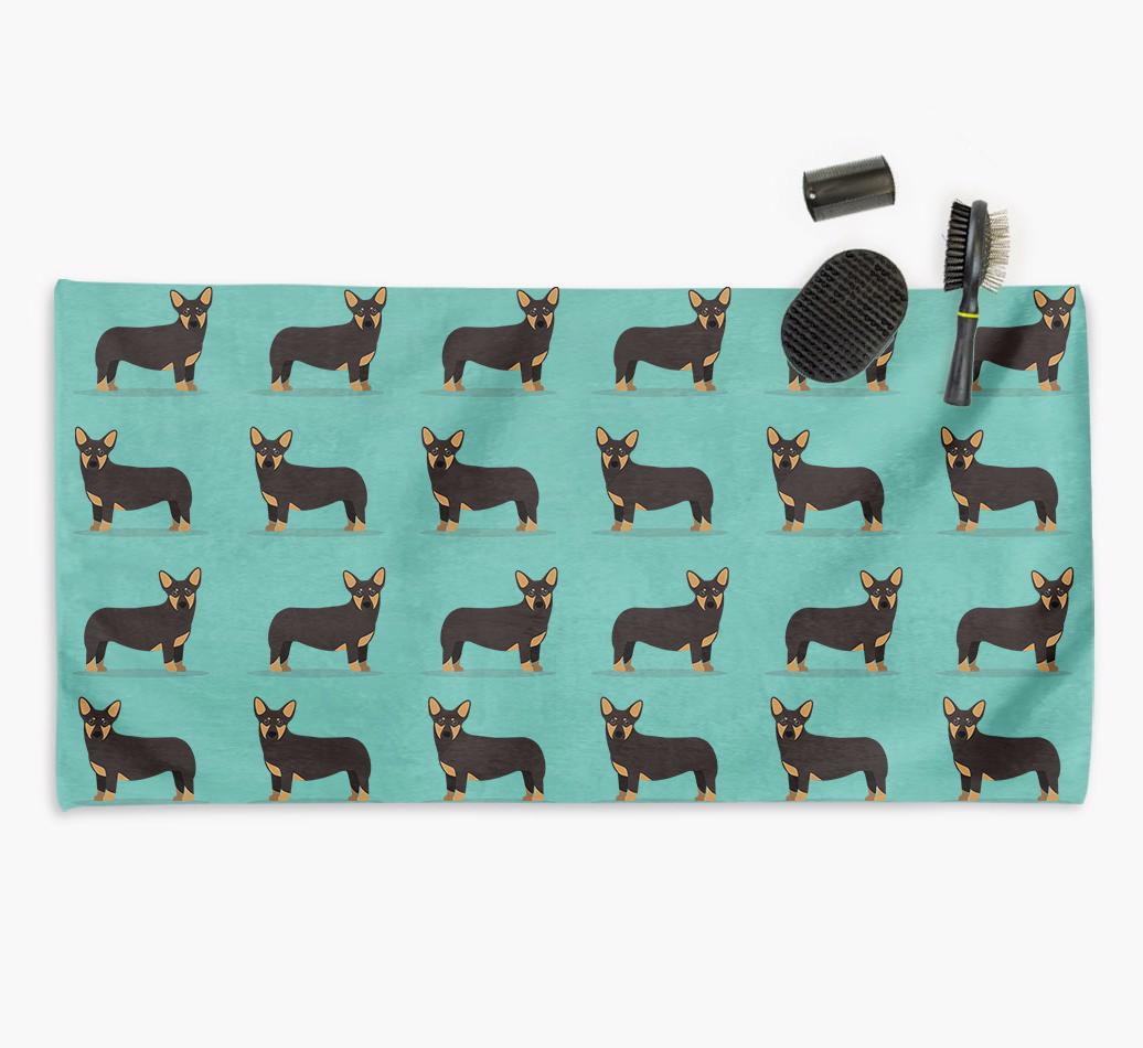 'Side Profile' - Personalised {breedFullName} Towel