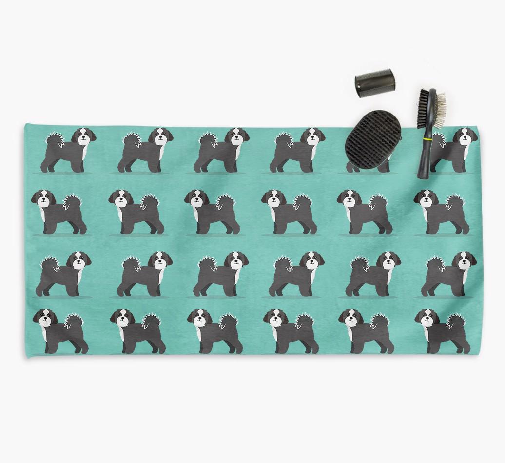 'Side Profile' - Personalised {breedFullName} Towel