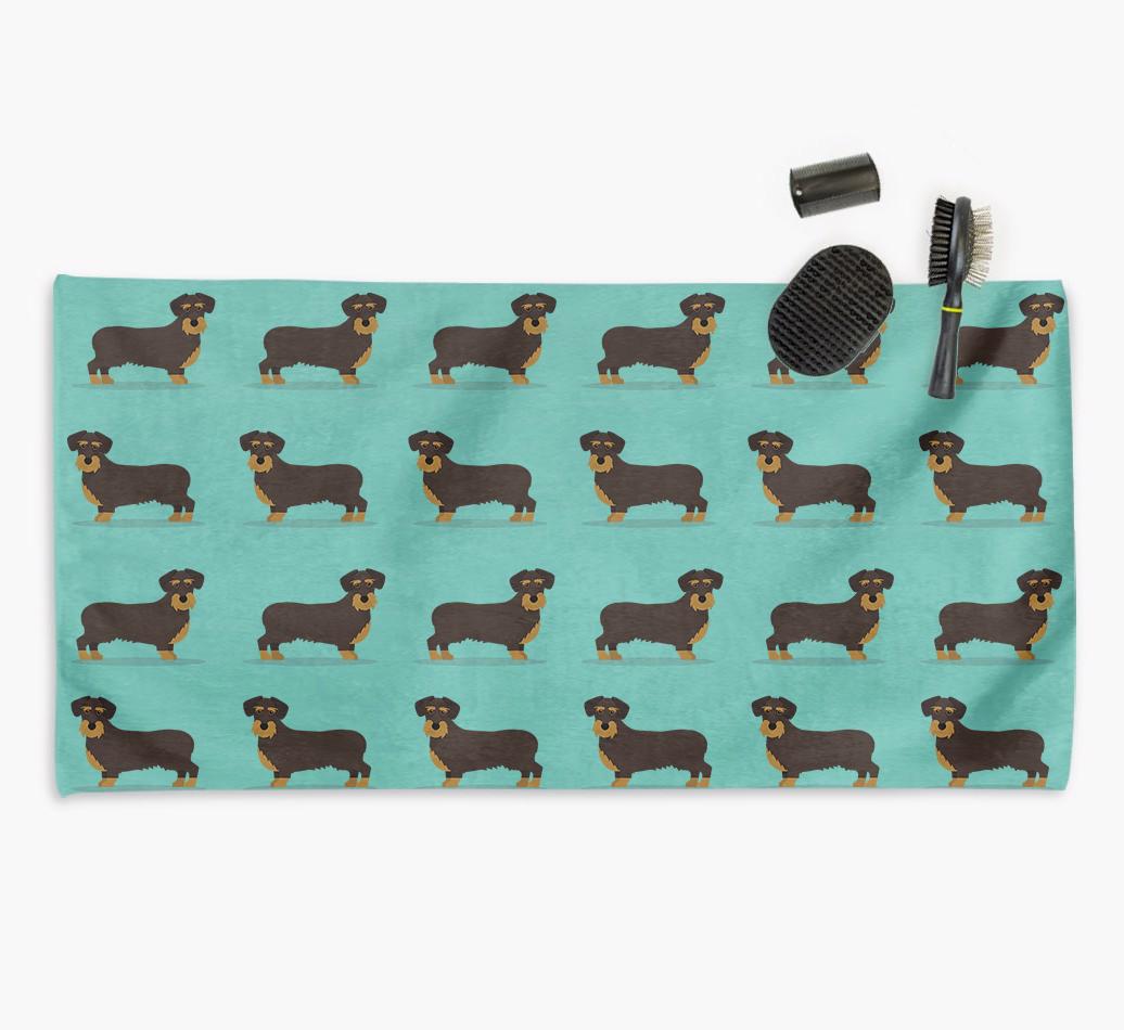 'Side Profile' - Personalised {breedFullName} Towel