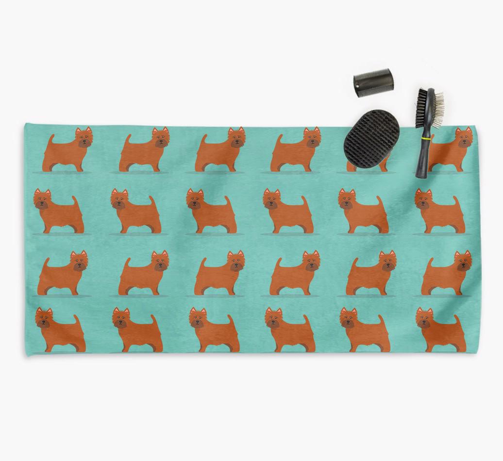 'Side Profile' - Personalised {breedFullName} Towel