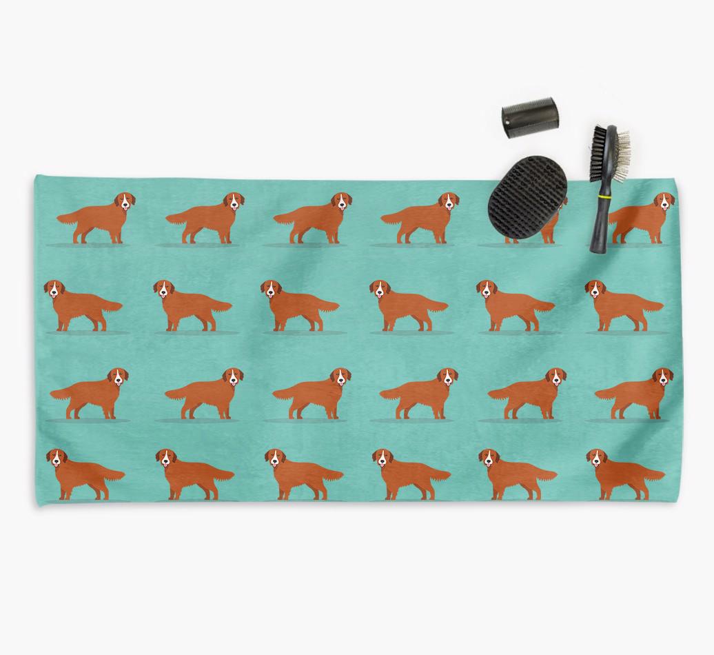 'Side Profile' - Personalised {breedFullName} Towel