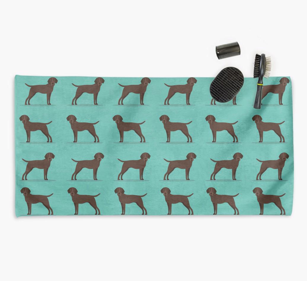 'Side Profile' - Personalised {breedFullName} Towel