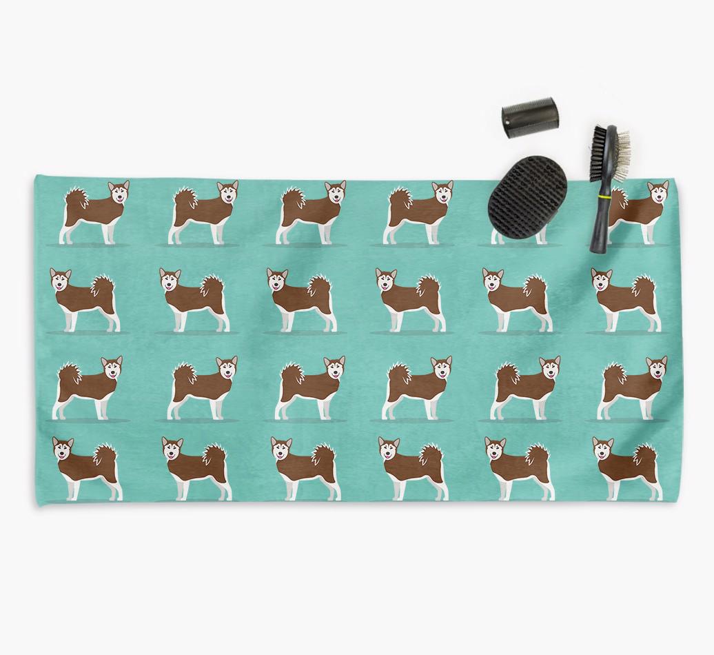 'Side Profile' - Personalised {breedFullName} Towel