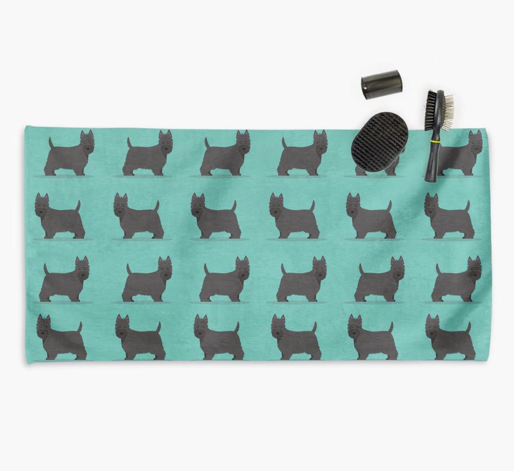 'Side Profile' - Personalised {breedFullName} Towel